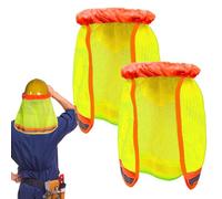 Visière de casque de sécurité - Protection UV - Protection solaire légère - Accessoires de casque de sécurité avec cache-cou réfléchissant, pour les travailleurs du bâtiment, les chantiers de travail