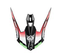 Visière De Casque Verte/Blanche/Rouge ACERBIS Pour Casque STEEL CARBON 22-06