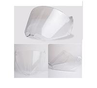 Visière de casque, Visière de casque, compatible avec le motocross MX436, compatible avec le casque LS-2 MX436, verre fumé foncé, transparent, remplacement de la visière faciale (transparent)(Clear)