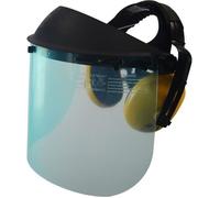 Visière de protection plastique relevable et anti-bruit, modèle professionnel