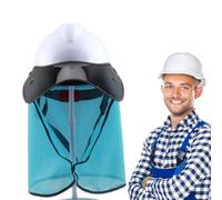 Visière de protection UV pour casque de sécurité - Pare-soleil respirant monté sur casque pour la prévention des coups de chaleur, l'aménagement paysager, les chantiers de construction en plein air