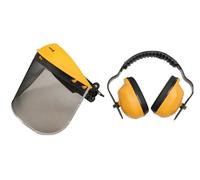 Visière de protection VOREL avec grille et protège-oreilles 74462