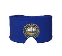 Visière de sommeil imprimée drapeau de l'État du New Hampshire, équipement de sommeil réversible, bandeau bloquant la lumière, pour un confort de voyage