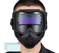 Visière De Soudage D'obscurcissement Automatique,Masque De Soudage Réglable À 3 Niveaux D'éclairage,Casque De Soudeur avec Capteur Intelligent - Pour L'Industrie De La Construction Atelier Des Métaux