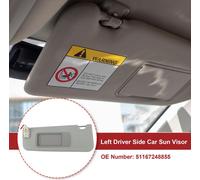 Visière De Voiture Côté Conducteur Gauche Assemblage De Visière De Soleil Gris Convient Pour Bmw F10 F18 2011-2016 Avec Miroir N°51167248855 - Pack De 1
