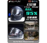 Visière Photochromique Pour Ruroc Atlas 3.0 4.0,Édition Track Eox,Écran Intégral Pour Casque,Pare-Soleil Anti-Buée - Type Clear Silver