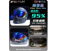 Visière photochromique pour RUROC Atlas 3.0 4.0,édition Track EOX,écran intégral pour casque,pare-soleil anti-buée - Type Baby blue