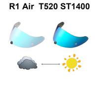 Visière photochromique R1 pour SCORPION EXO R1 Air R1 EVO T520 ST1400, lentille de casque, bouclier facial de remplacement, revêtement Anti-buée, protection solaire Film anti-buée