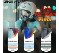 Visière photochromique VZ RAM pour VZ-RAM RAM-X SZ-R VAS-Z 3/4, masque d'objectif de casque photochromique, bouclier noir arc-en-ciel argenté pour Arai Silver