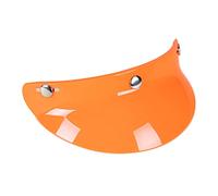 Visière Rabattable à 3 Boutons-Pression pour Casque de Moto à Visage Ouvert, Bouclier rétro Universel avec Traitement Anti-UV, Anti-buée et Anti-Rayures, Protection Contre Le Vent (Orange)