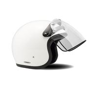 Visière rabattable fumée avec 3 boutons pour casque jet vintage