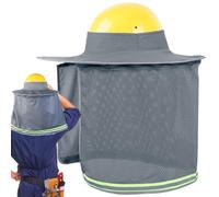 Visière rigide - Taille du tissu respirant - Casque avec oreilles de protection - Visière complète - Protection contre le soleil - Construction - Jardin - Protection contre le soleil - Visière