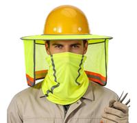 Visière solaire pour casque avec bandes réfléchissantes - Protection de la nuque en maille
