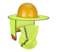 Visière solaire pour casque de chantier avec bandes réfléchissantes - Protection de la nuque en maille