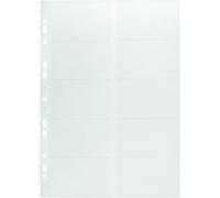Visifix 238919 Pack Of 10 Transparent Document Wallet 20 A4 Universal Perforations Compatible With Rings