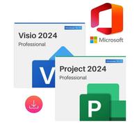 Visio 2024 Pro + Project 2024 Pro - Livraison Rapide 5min Activation à vie