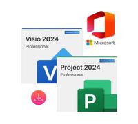 Visio 2024 Pro + Project 2024 Pro - Livraison Rapide par mail - Téléchargement