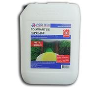 VISIO TECH Fluorescéine 10 L - Colorant Traceur Prêt à l’Emploi pour Recherche de Fuites, Tests d’Étanchéité & Traçage de Réseaux d’Eau - Haute Visibilité + Compatible UV