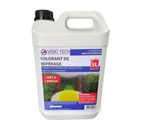 VISIO TECH Fluorescéine 5 L - Colorant Traceur Prêt à l’Emploi pour Recherche de Fuites, Tests d’Étanchéité & Traçage de Réseaux d’Eau - Haute Visibilité + Compatible UV