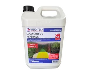 VISIO TECH Fluorescéine 5 L - Colorant Traceur Prêt à l’Emploi pour Recherche de Fuites, Tests d’Étanchéité & Traçage de Réseaux d’Eau - Haute Visibilité + Compatible UV