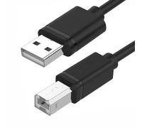 Visiodirect Câble d'Imprimante USB-A vers USB-B mâle à mâle Noir 3M pour HP Envy 6032e