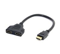 Visiodirect Câble doubleur convertisseur Port HDMI 1080P mâle vers 2 Port HDMI Femelle Noir pour Lenovo ThinkPad Z13 Gen 1