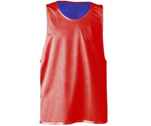 Visiodirect Chasuble alvéolée ajourée Reversible de Taille XXLarge, Couleur Rouge/Bleu