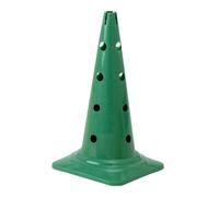 Visiodirect Cône 12 Trous Vert avec Hauteur de 40 cm et Base 28 x 28 cm, avec Encoche pour Cerceau Plat et Jalon