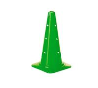 Visiodirect Cône 12 Trous Vert avec Hauteur de 50 cm et Base 23 x 23 cm, avec Encoche pour Cerceau Plat et Jalon