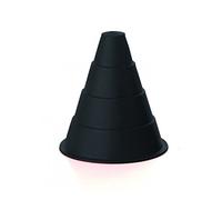 Visiodirect Cône de signalisation, cône d'entraînement Extra-Souple Noir Hauteur 16 cm
