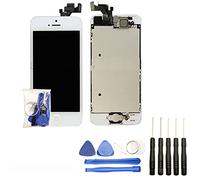 Visiodirect® Ecran Complet Compatible avec iPhone 5S Blanc+ Kit Outils