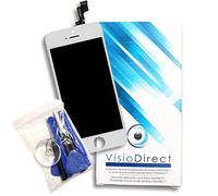 Visiodirect Ecran Complet pour iPhone 5S Blanc vitre Tactile + ecran LCD sur Chassis + Outils