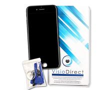 Visiodirect Ecran Complet pour iPhone 7 Noir vitre Tactile + ecran LCD sur Chassis de Telephone Portable + Outils + Verre trempé