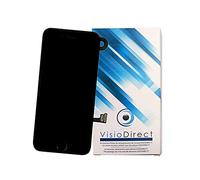 Visiodirect Ecran Complet pour Iphone 8 Noir (avec nappes et Bouton Home)