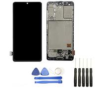 Visiodirect Ecran Complet: sur châssis Compatible avec Samsung Galaxy A41 SM-A415F GH82-22860A Taille 6.1" Vitre Tactile + Ecran LCD Noir + Kit Outils