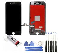 Visiodirect® Ecran complet: Vitre + LCD sur châssis compatible avec iPhone 7 NOIR + Kit outils + Colle B7000 Offerte