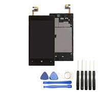 Visiodirect® Ecran Complet: Vitre + LCD sur châssis Compatible avec Nokia Lumia 520 Noir+ Kit Outils