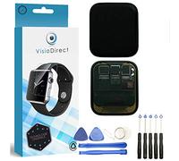 Visiodirect® Ecran Complet: Vitre Tactile + Ecran LCD Compatible avec Apple Watch Serie 4 Taille 40mm Noir + Film Protecteur Verre trempé + Kit Outils Offert