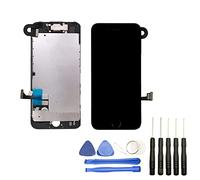 Visiodirect® Ecran Complet: Vitre Tactile + Ecran LCD sur Chassis avec nappes et Bouton Home Compatible avec iPhone 8 Noir + Kit Outils