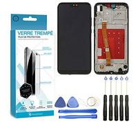 Visiodirect® Ecran Complet: Vitre Tactile + Ecran LCD sur châssis Compatible avec Huawei P20 Lite Taille 5.84" Noir + Film Protecteur Verre trempé + Kit Outils Offert