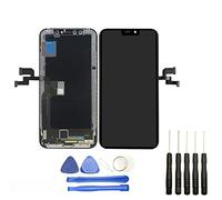 Visiodirect® Ecran Complet: Vitre Tactile + LCD sur châssis Compatible avec iPhone X Noir + Kit Outils