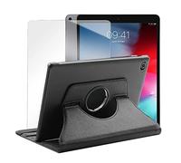 Visiodirect Etui Rotatif en Simili Cuir + Verre trempé pour iPad Air 3 (2019) 10.5" (A2152/A2123/A2153/A2154) - Noir