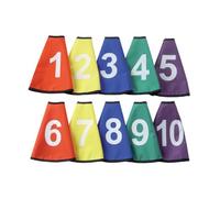 Visiodirect Lot de 10 Cols de cônes numérotés de 1 à 10, pour Les cônes de 30 cm et Plus