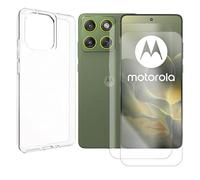 Visiodirect Lot de 2 Verre trempé Compatible pour Motorola Edge 70 5G 6,7" XT2601-2+ Coque de Protection Transparente Souple Silicone