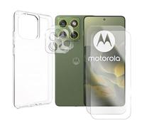 Visiodirect Lot de 2 Verre Trempé Compatible pour Motorola Edge 70 5G 6,7" XT2601-2+ Lot de 2 Verre Trempé Caméra Arrière + Coque Souple Silicone Transparente