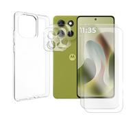 Visiodirect Lot de 2 Verre Trempé Compatible pour Motorola Moto G86 5G 6,67"/ Motorola Moto G86 Power 5G 6,67"+ Lot de 2 Verre Trempé Caméra Arrière + Coque Souple Silicone Transparente