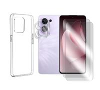 Visiodirect Lot de 2 Verre Trempé Compatible pour Oppo RENO 13 F 5G 6.67" CPH2699 / Oppo RENO 13 FS 5G 6.67" + Lot de 2 Verre Trempé Caméra Arrière + Coque Souple Silicone Transparente
