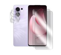 Visiodirect Lot de 2 Verre trempé Compatible pour Oppo RENO 13 F 5G 6.67" CPH2699 / Oppo RENO 13 FS 5G 6.67" + Lot de 2 Verre trempé Protecteur d'objectif Camera arrière