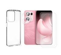 Visiodirect Lot de 2 Verre Trempé Compatible pour Oppo RENO 13 Pro 5G 6.83" + Lot de 2 Verre Trempé Caméra Arrière + Coque Souple Silicone Transparente
