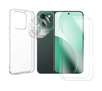 Visiodirect Lot de 2 Verre Trempé Compatible pour Oppo RENO 14 5G 6.59" /Oppo RENO 14 F 5G 6.57" /Oppo RENO 14 FS 5G 6.57"+ Lot de 2 Verre Trempé Caméra Arrière + Coque Souple Silicone Transparente